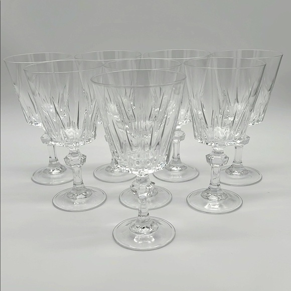 French Crystal Stemware Glasses - Princess House (Set of 8) - Picture 1 of 9